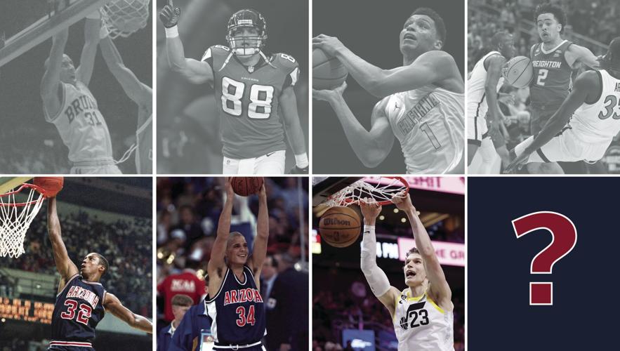 COMPOSITE: Reggie Miller, Tony Gonzalez, Ivan Rabb, Ryan Nembhard, Sean Elliott, Miles Simon, Lauri Markkanen