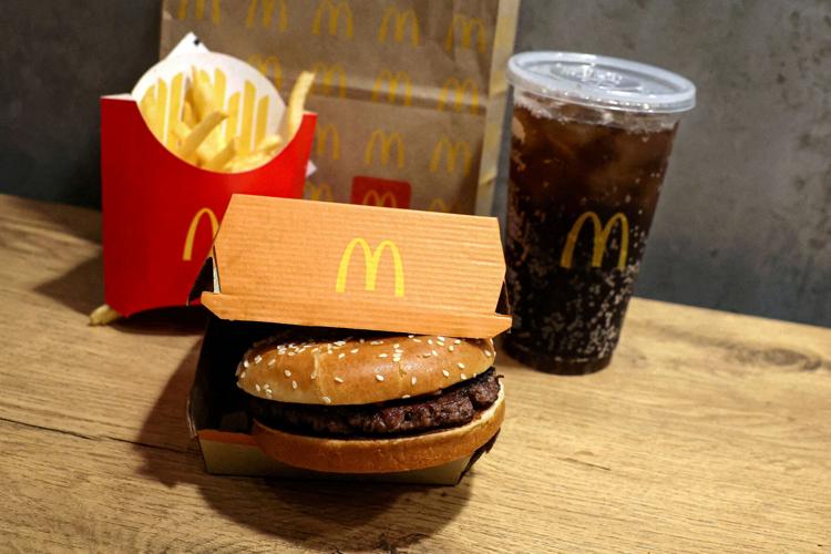FILE PHOTO: Illustration picture of McDonald's Quarter Pounder hamburger in New York
