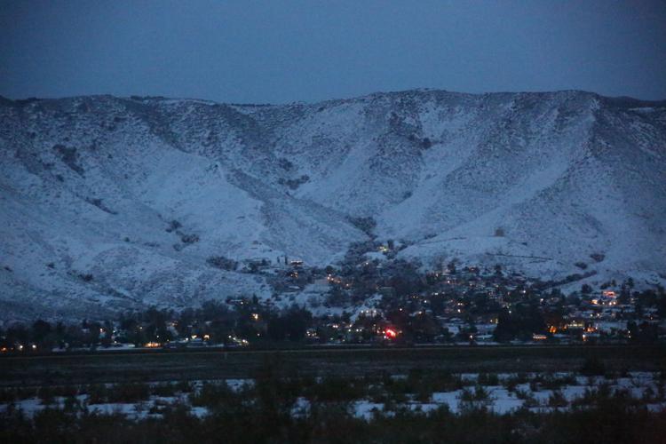 Snowfall in Arizona, California