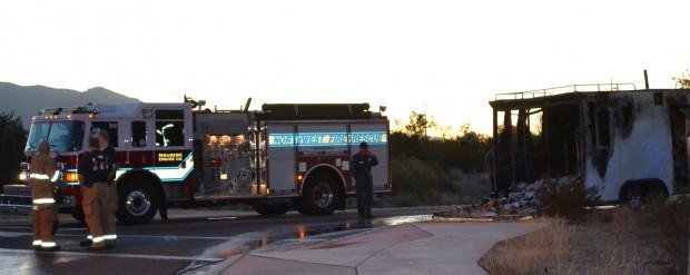 Potato chip load goes up in smoke near Tucson
