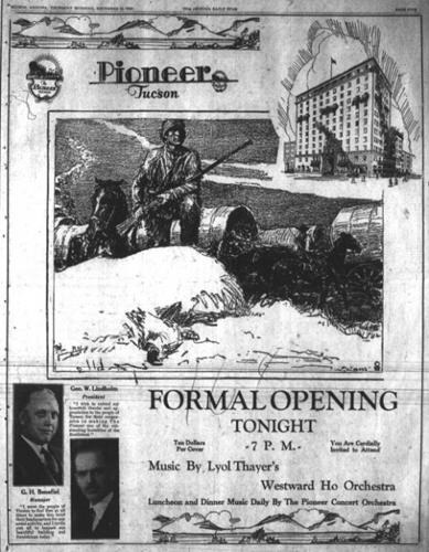 The gala grand opening of the Pioneer Hotel in 1929   