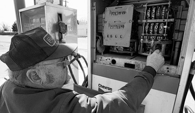 Older pumps can't keep up with gasoline prices either  