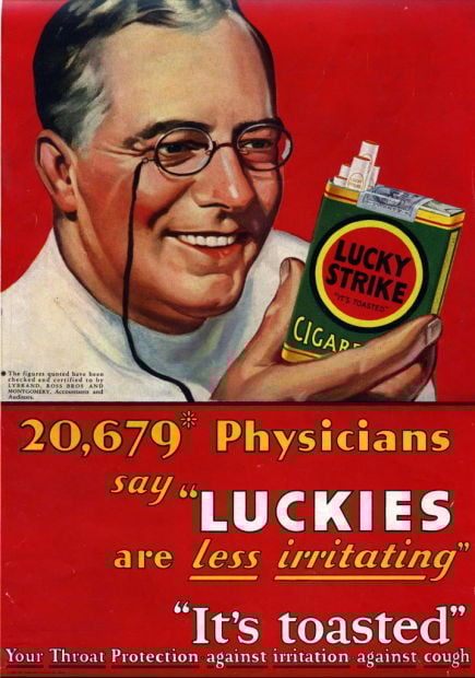 20,679 physicians say "LUCKIES are less irritating"