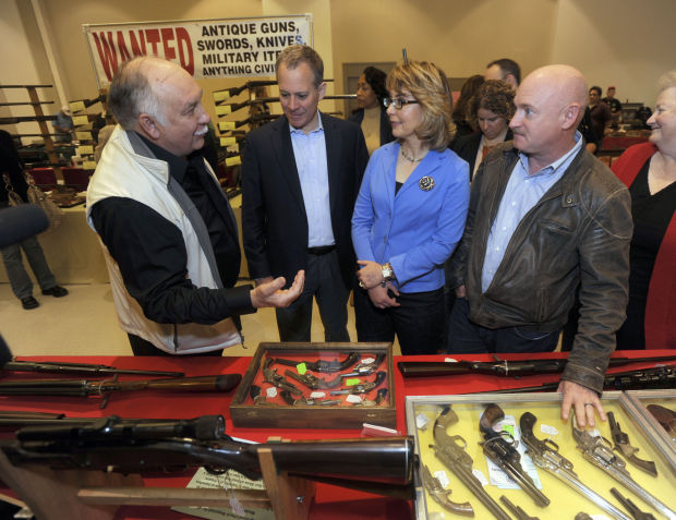 Gabby Giffords attends NY gun show