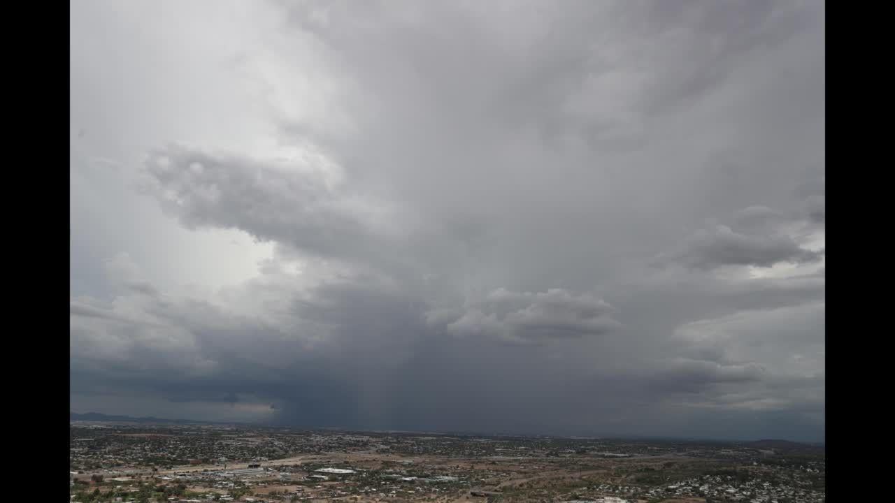 Cloudy weather before rain in the town on Craiyon