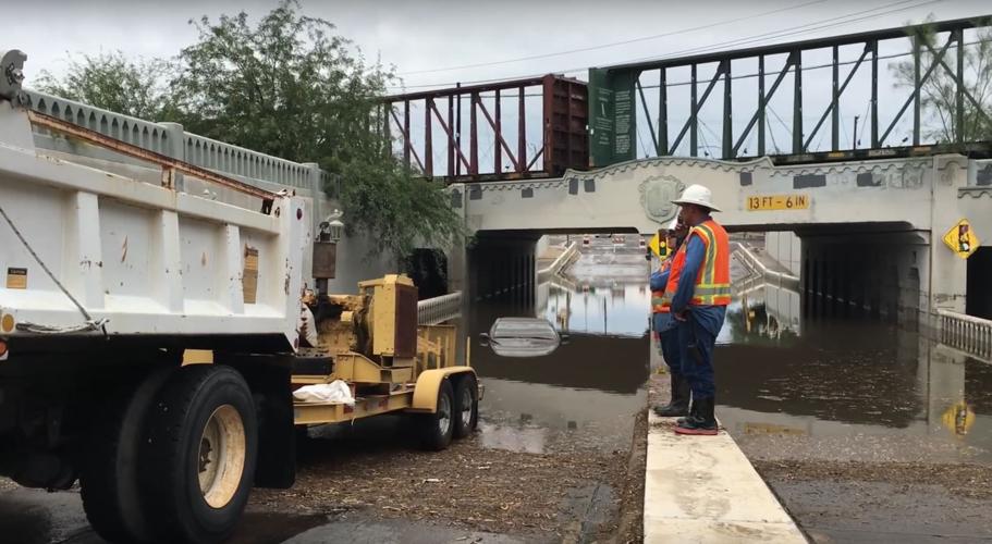 Flooded underpass