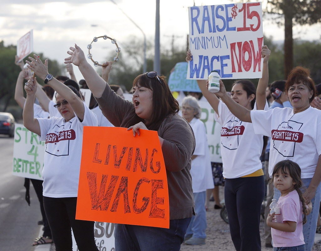 Wage protesters