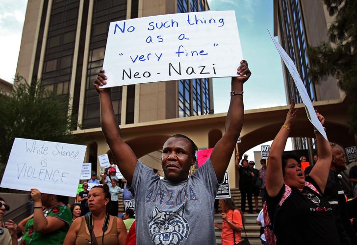 Protest in Tucson against President Donald Trump