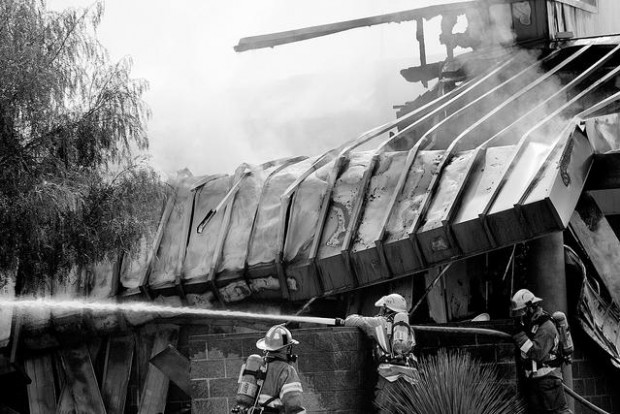 Multicell battery causes 3-alarm fire  