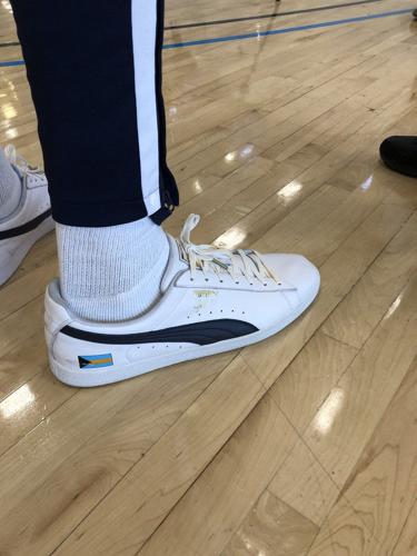 Deandre Ayton's Clydes (right)