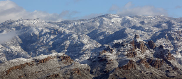 Snowfall around Tucson