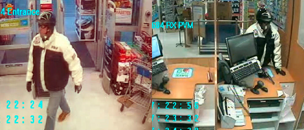 Captured surveillance image of Vail armed robbery suspect