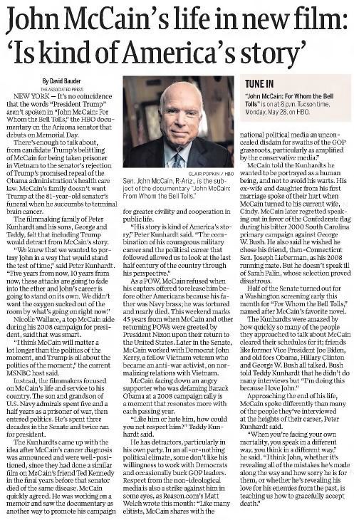 Arizona Daily Star article May 27, 2018