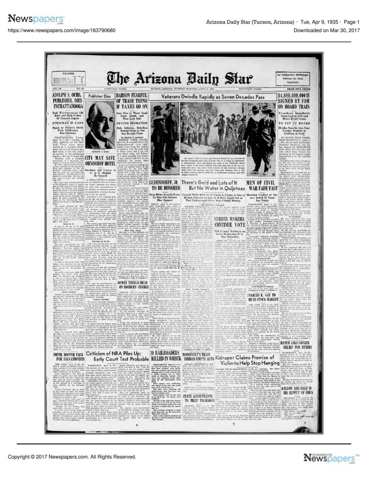 Arizona Daily Star front page April 9, 1935.pdf