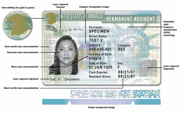 Green cards are revamped for security purposes