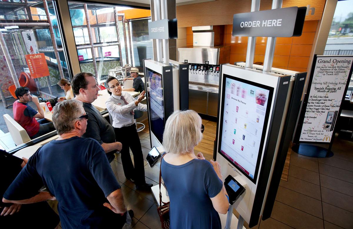 Ordering kiosks at McDonald's