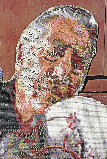 Tiny tiles falling off huge mural honoring barrio life  