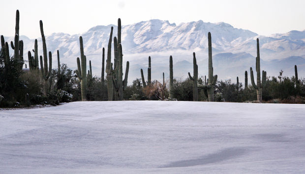 Snowfall around Tucson