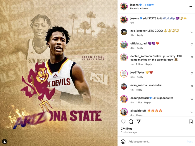 Joson Sanon to ASU