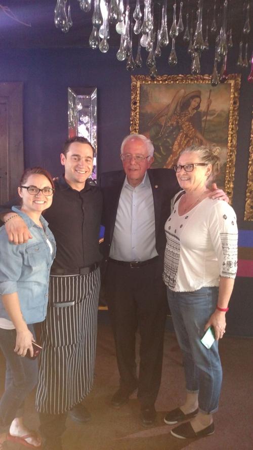 Bernie Sanders ate Mexican food after his Tucson rally