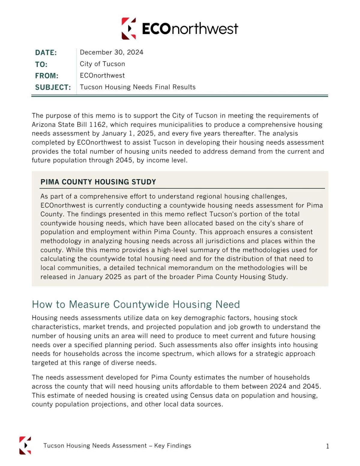 Tucson housing report summary