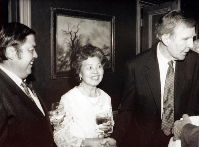 John Kai Jr. with his mother Mamie and Rep. Mo Udall in 1989