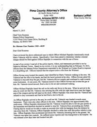 PDF: Pima County Attorney's Office declines to prosecute Marana officer