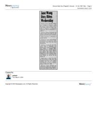 Arizona Daily Sun (Flagstaff) article Oct. 21, 1957