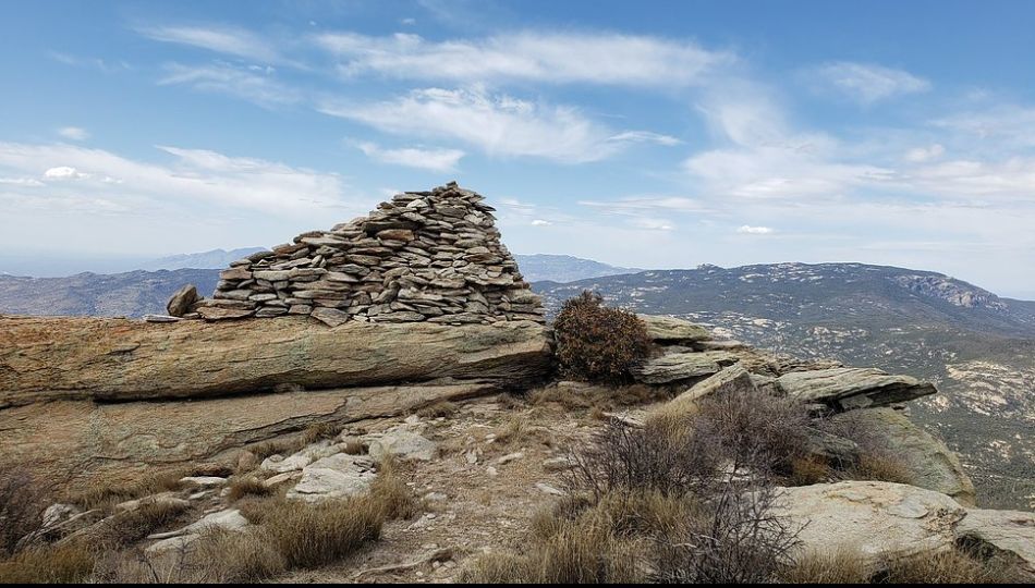 Destroyed cairn