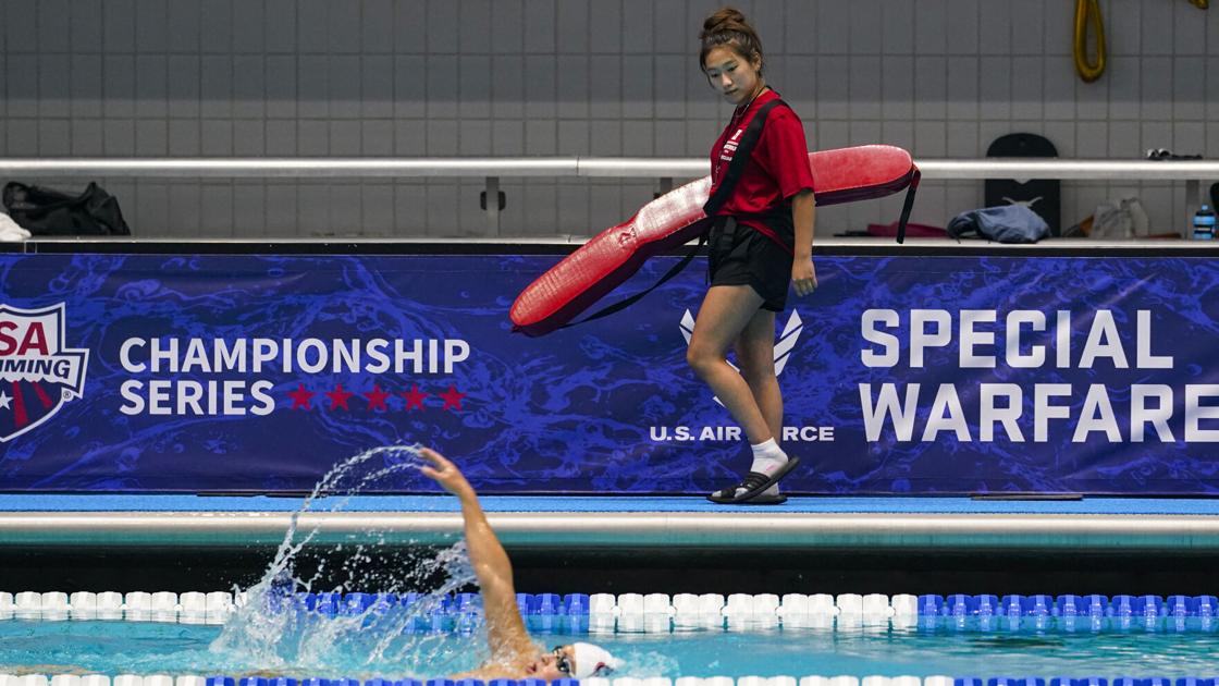Column: A salute to lifeguards, who are even needed at the Olympic pool