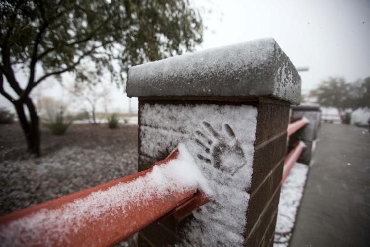 Snowfall in Arizona, California