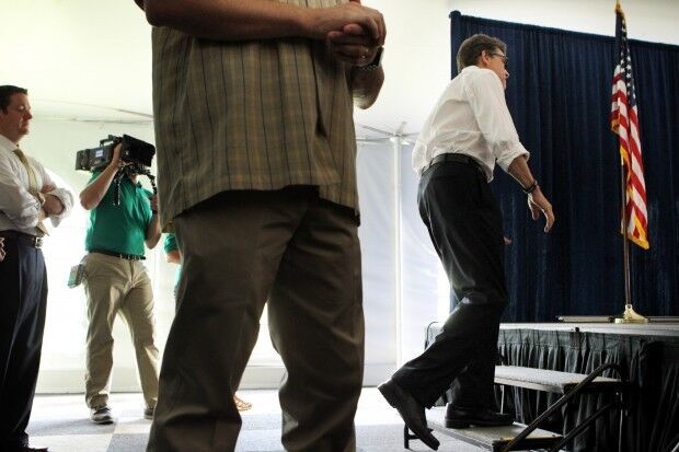 Texas Gov. Rick Perry in Chesterfield, Mo.