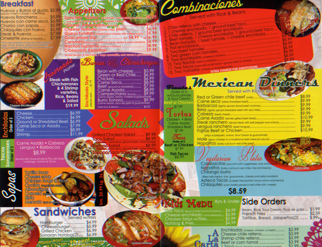 Crossroads menu
