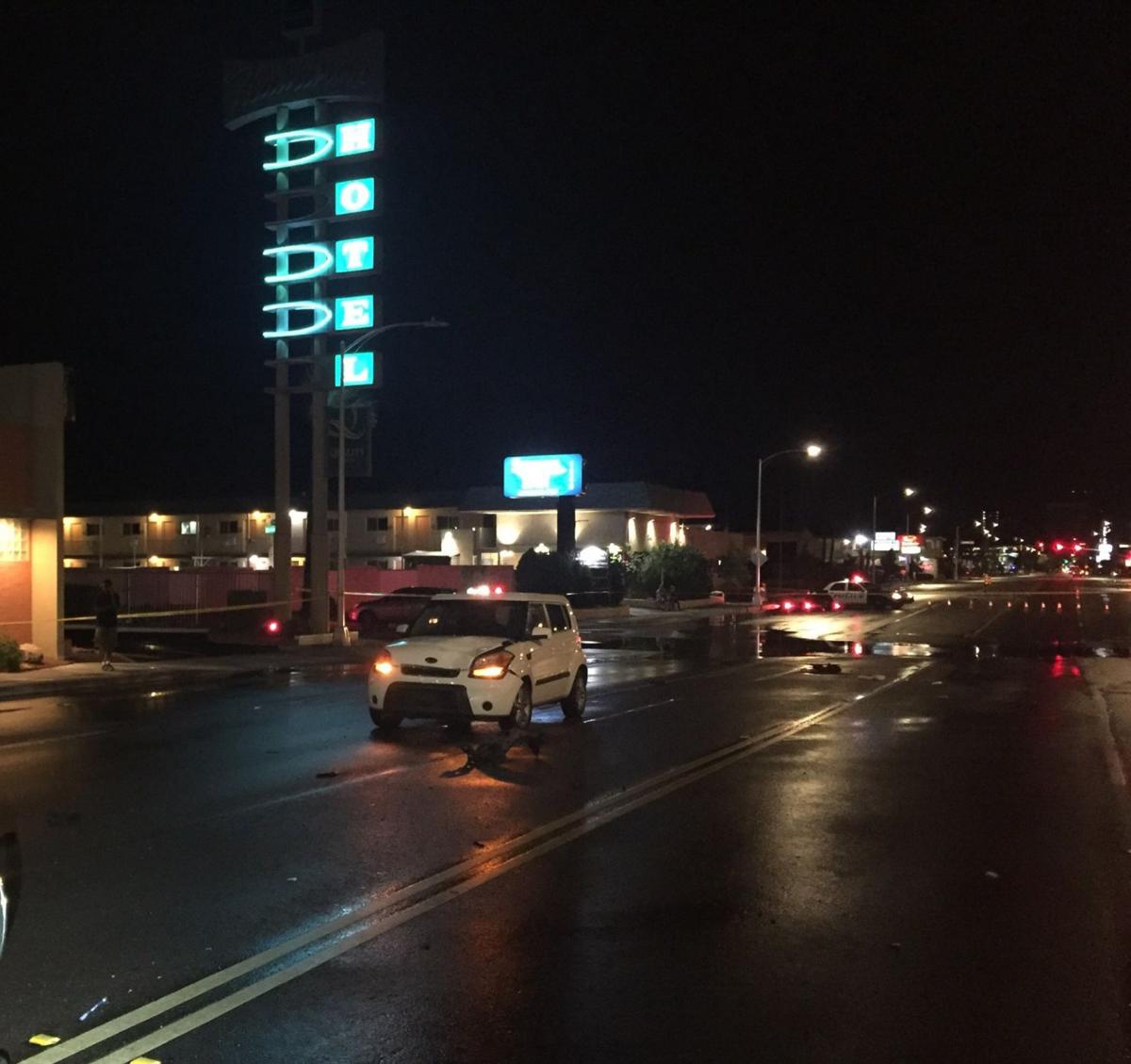 Pedestrian crash scene