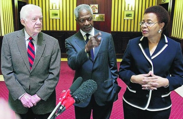 Zimbabwe won't let Carter, Annan, Mandela's wife visit  