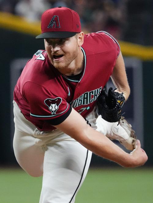 Arizona Diamondbacks right-hander Michael Soroka (34) pitches against the Washington Nationals at Chase Field in Phoenix on May 7, 2026.