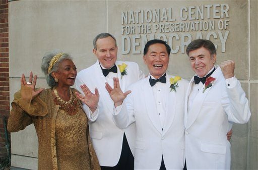 Star Trek's 'Mr. Sulu' marries longtime partner  