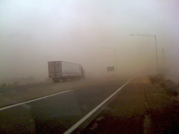 I-10 dust storm near Toltec