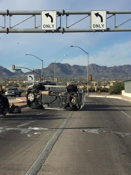 Rollover on Miracle Mile