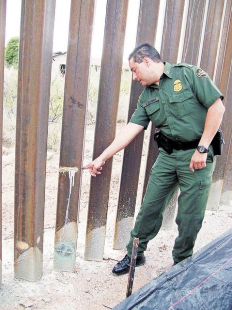 Stretch of border fence is daily target  