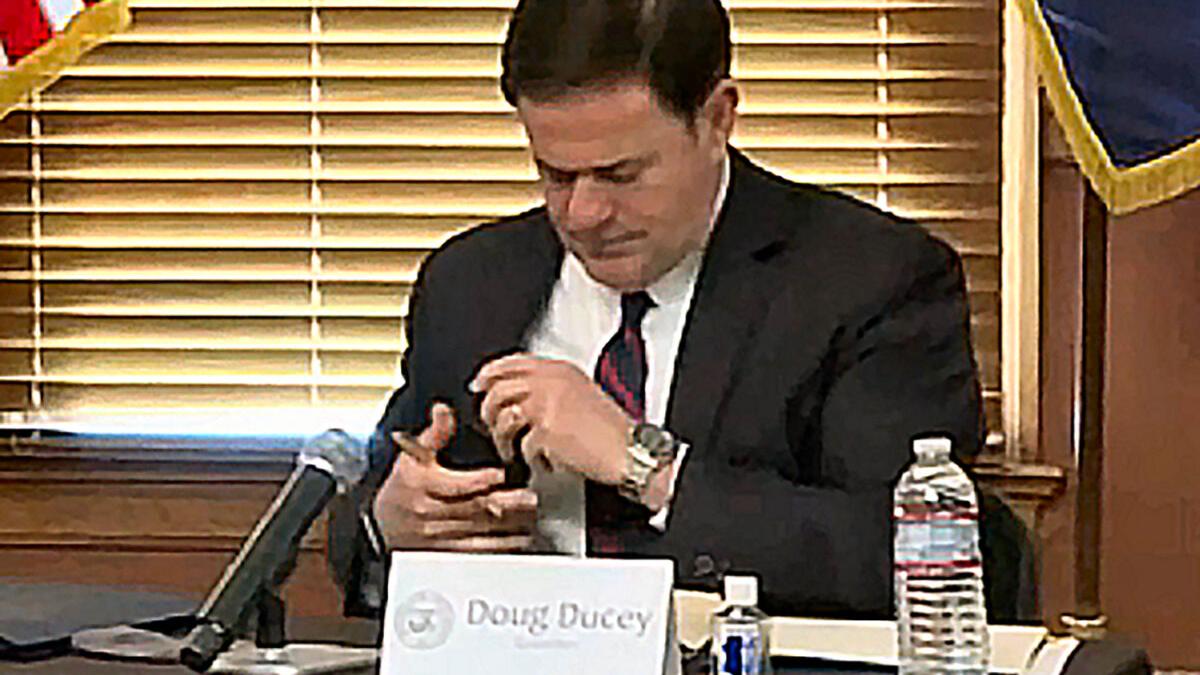 Ex-Arizona Gov. Ducey on fake electors trial witness lest - Vimarsana News