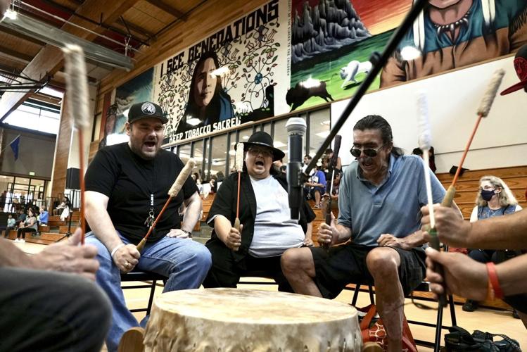 Native Americans Drumming
