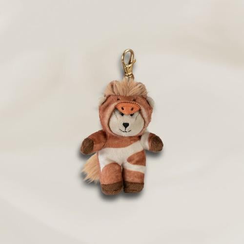 Starbucks' Year of the Horse keychain sports a miniature bearista wearing a horse costume.