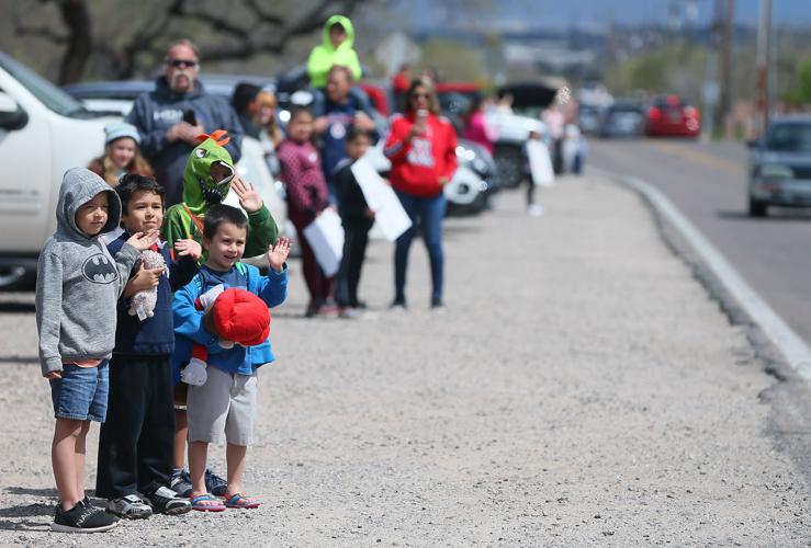 Elementary school car parade, coronavirus