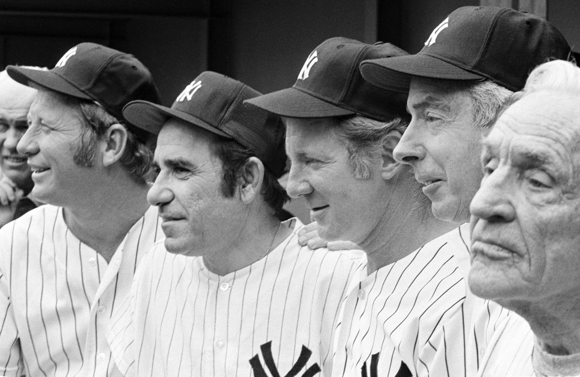 Yogi Berra Mickey Mantle Whitey Ford and Joe DiMaggio New York