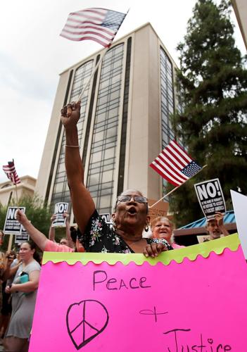 Protest in Tucson against President Donald Trump