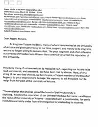 Public feedback on UA president's DeVry job