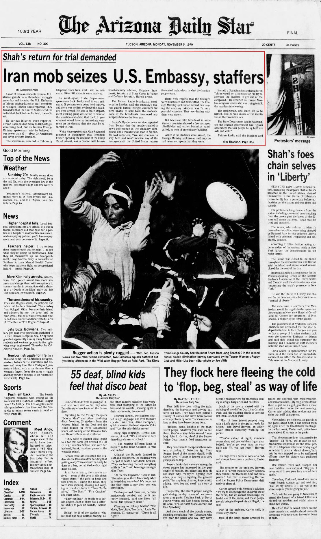 Nov. 5, 1979: Iranian mob takes U.S. hostages