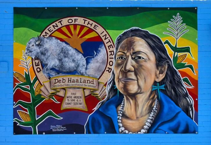 Mural of U.S. Secretary of the Interior Deb Haaland in Tucson