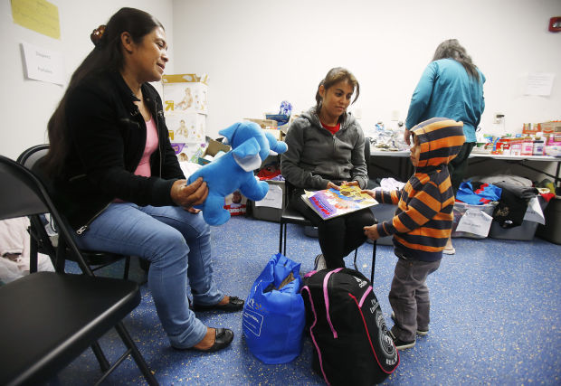 Guatemalan migrants at Greyhound Lines